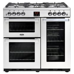 Belling Cookcentre 90G Professional 90cm Gas Range Cooker in Stainless Steel  444444075